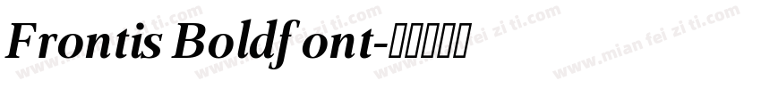 Frontis Bold font字体转换